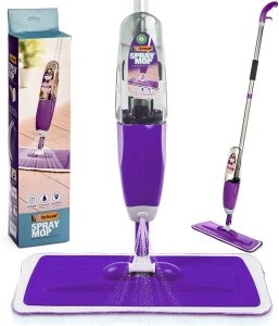 image of Vorfreude Floor Mop with Integrated Spray and Refillable 700Ml Capacity Bottle